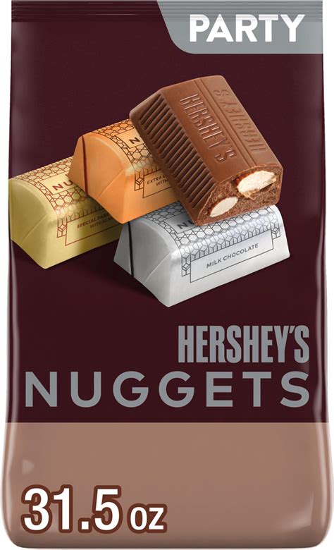 Amazon.com : Hershey's Gold Nuggets Extra Creamy Milk Chocolate Covered ...