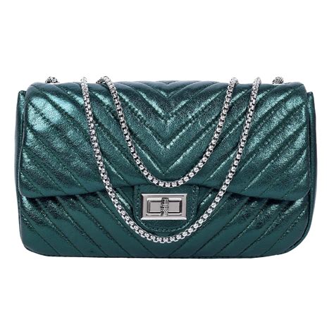 Buy Lino Perros Teal Quilted Hand Bag at Amazon.in
