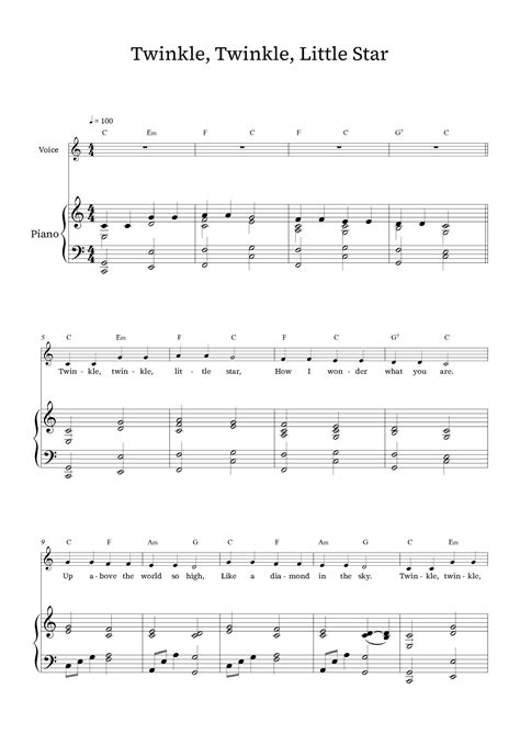 Twinkle Twinkle Little Star Chords Guitar