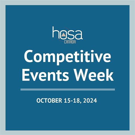 HOSA Canada | Get Ready for Competitive Events Week with HOSA Canada ...