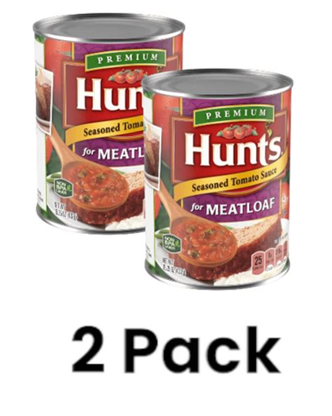 Hunt's Meatloaf Seasoned Tomato Sauce, 2 Pack, 15.25 oz Cans, Savory ...