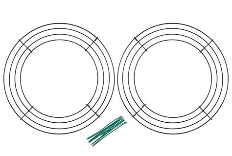 Snapklik.com : Upstout Pack Of 2 Wire Wreath Frame (10 Inch)