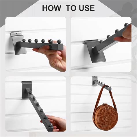 Slat Wall Accessory Tatuo 10-Pack 6-Ball Waterfall Slatwall Hooks – 12 ...