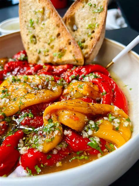 Easy Roasted Pepper Salad | Recipe | Stuffed peppers, Pepper salad ...