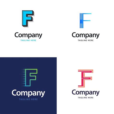 F letter logo design template Vectors - Download Free High-Quality ...