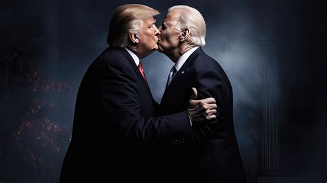 ArtStation - Donald Trump & Joe Biden KISS, Have Fun