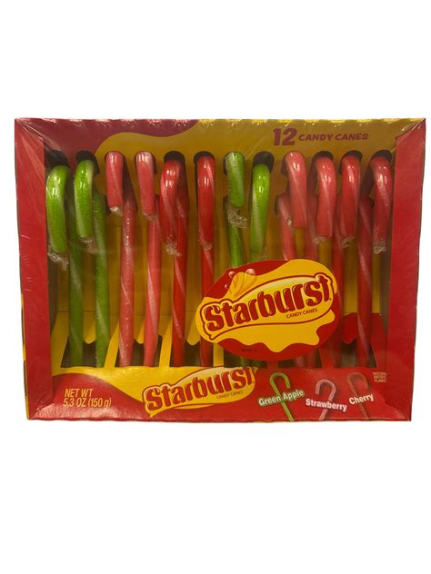 Starburst Candy Canes-12 Pack | Trendy Candy