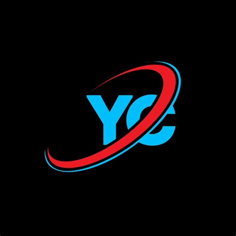 diseño del logotipo de la letra yc yc. letra inicial yc círculo ...