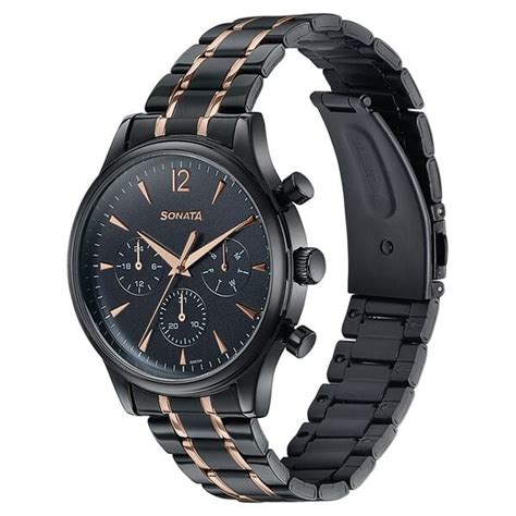 Buy Online Sonata Wedding Edit Quartz Multifunction Black Dial ...