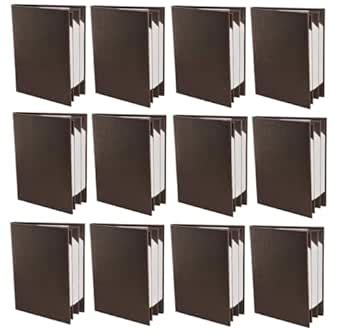 NJ Restaurant Leather Menu Covers Holders 9x12" Inches, 4 panel 6 view ...