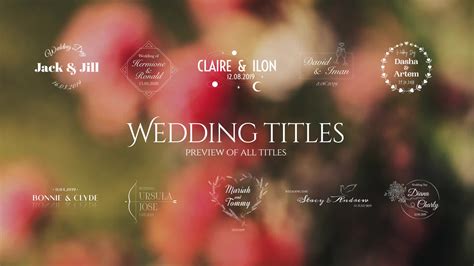 50 Wedding Titles | For DaVinci Resolve Videohive 34907973 Download Rapid