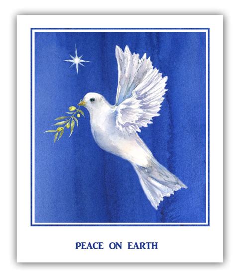 Peace Dove Christmas Cards- Peace on Earth Cards- Woodland Christmas ...