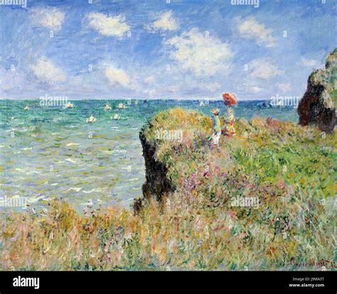 Claude Monet - Cliff Walk at Pourville, 1882 Stock Photo - Alamy