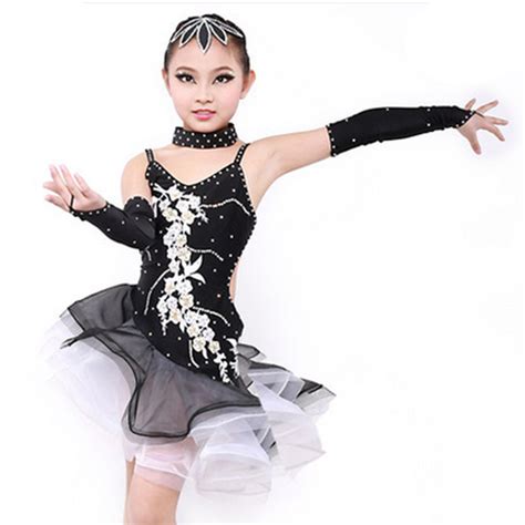 2021儿童拉丁舞裙流苏裙六一儿童舞蹈服演出服舞蹈拉丁舞服装女童-阿里巴巴