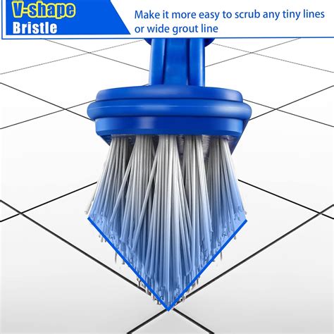 Buy Grout Brush with Long Handle, Lalafancy 20-50 Inch V Shape Stiff ...