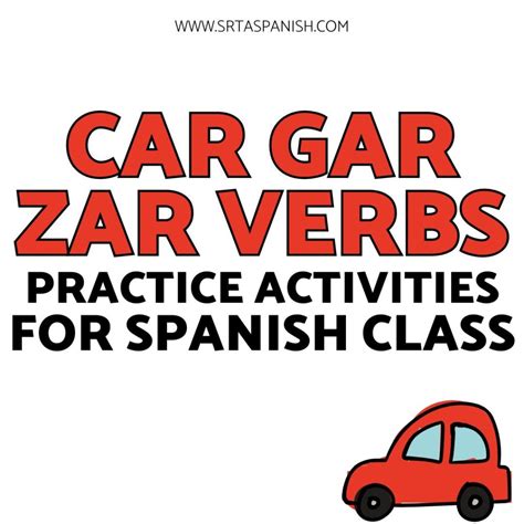 Teaching Spanish Preterite Conjugations Car Gar Zar Verbs - Srta Spanish