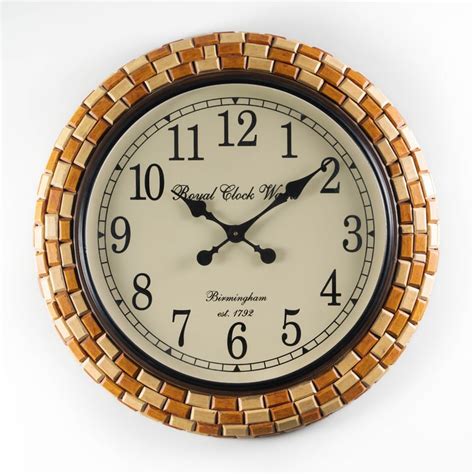 Buy VEDAS Jivan Heritage Wooden Wall Clock - 61cm from Vedas at just ...