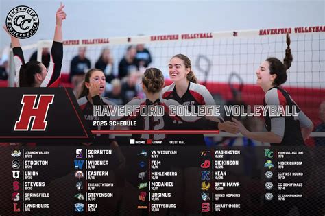 Volleyball Releases 2025 Schedule - Haverford College