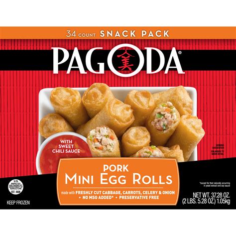 Pagoda Express Mini Egg Rolls Pork with Sweet Chili Sauce 34 ct | Shipt