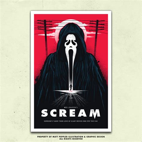 Scream Alternative Movie Poster | Ghostface Horror Art by Matt Peppler ...
