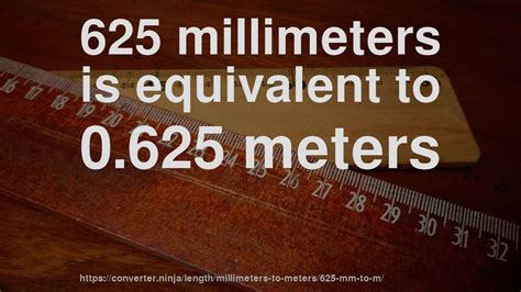625 mm to m - How long is 625 millimeters in meters? [CONVERT]