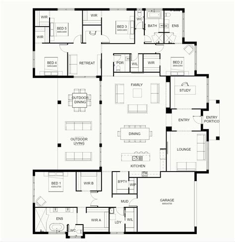 House Floor Plans 5 Bedroom
