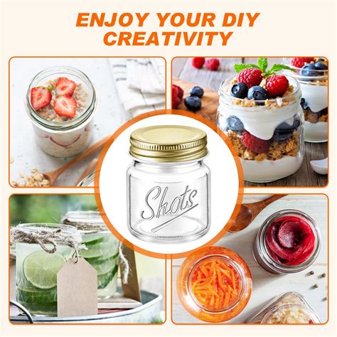36 Pcs Mini Mason Jar Shot Glasses with Lids 2 Oz Mason Jars Shot ...