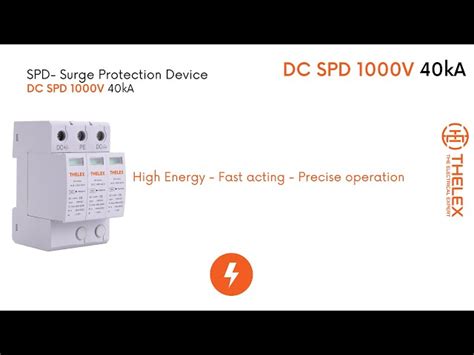 Surge Protection Device - Thelex 1000V Type-2 40kA DC SPD Trader ...