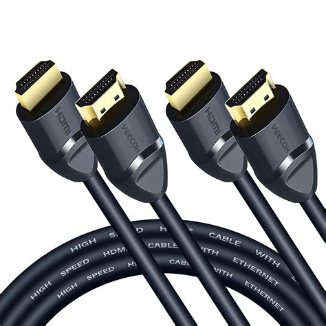 VEECOH 4k HDMI Cable 10FT/3M 2-Pack,Ultra High Speed Hdmi Cables 2.0 ...