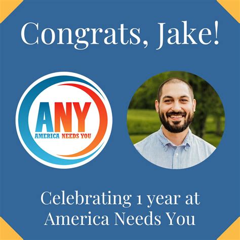 America Needs You on LinkedIn: Today marks the one-year ANY-versary of ...