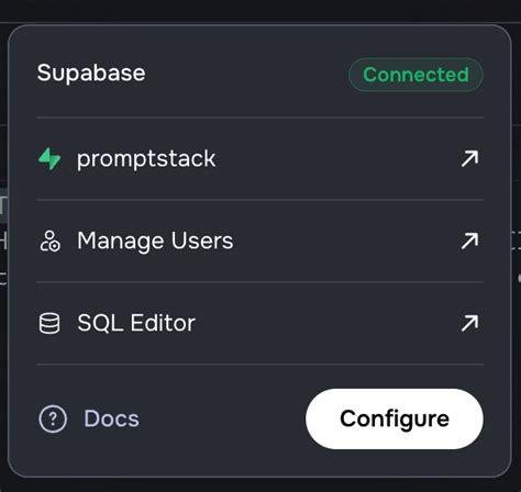 Supabase Integration - Documentation | Meku.dev