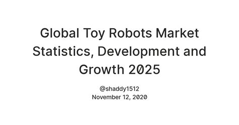 Global Toy Robots Market Statistics, Development and Growth 2025 — Teletype
