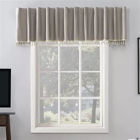 Sun Zero Evelina Faux Dupioni Silk Back Tab 100% Blackout Window Valance
