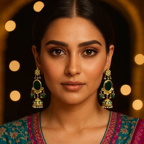 Royal Emerald Kundan Pachi Jhumkas – Beget