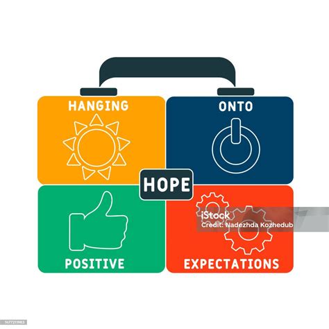 Hope Hanging Onto Positive Expectations Acronym Stock Illustration - Download Image Now ...
