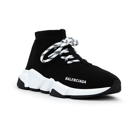 Balenciaga Speed Knit Lace Sock Black White (W) – Crepslocker