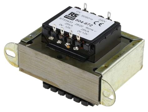 RS PRO | RS PRO 50VA 2 Output Chassis Mounting Transformer, 12V ac, IEC ...