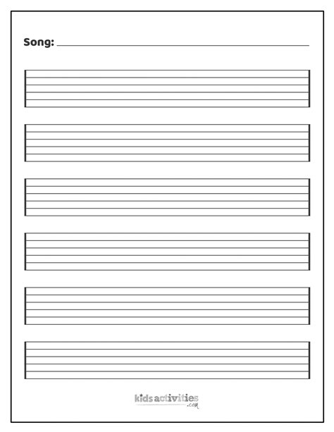 Free Printable Blank Sheet Music for Kids! Kids Activities Blog ...