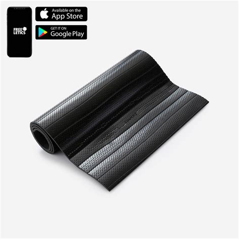 140 cm x 50 cm x 7 mm Durable Fitness Floor Mat 100 - Black