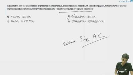 [Video] In qualitative test for identification of presence of ...