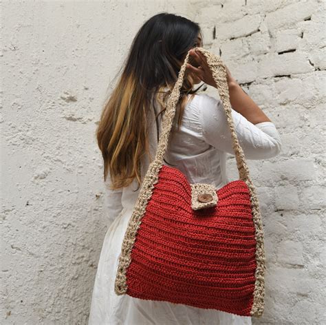 Cotton Crochet crossbody Bag – Itihasikala