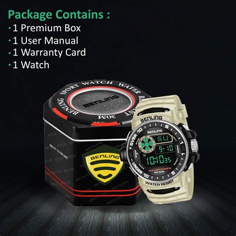 All Day Wearable Digital Watch for men with Stopwatch | 6057 – Benling