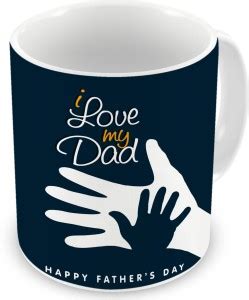 Factorywala I Love My Dad Gift for Father Hands Printed Drinking for ...