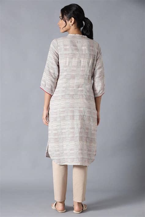 Buy Pristine White Dobby Straight kurta Online for Woman | WforWoman