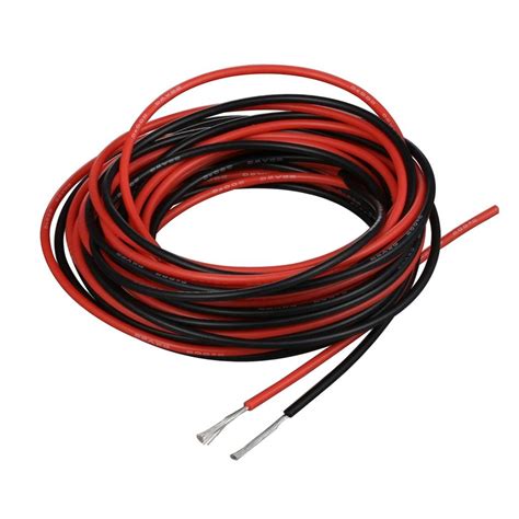 BNTECHGO 22 Gauge Silicone wire 10 ft red and 10 ft black Flexible 22 ...