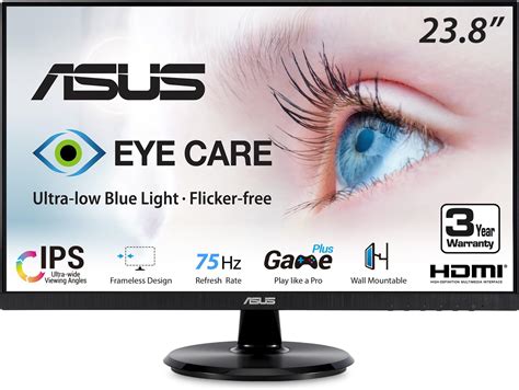 ASUS 1920 x 1080 Pixels VA24DQ Eye Care Monitor 23.8 inches, Full HD ...