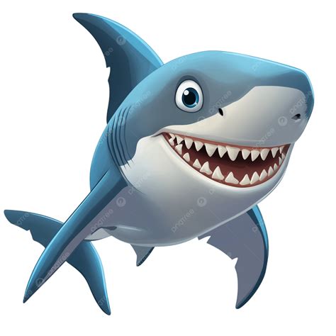 Friendly Animated Shark Character, Cartoon Shark, Happy Shark, Animated ...