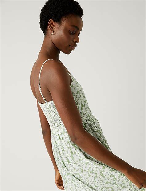 Buy Pure Cotton Printed Midaxi Cami Dress at Marks & Spencer