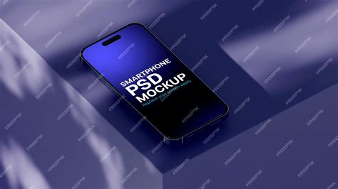 Premium PSD | Smartphone mockup 3D render PSD dark