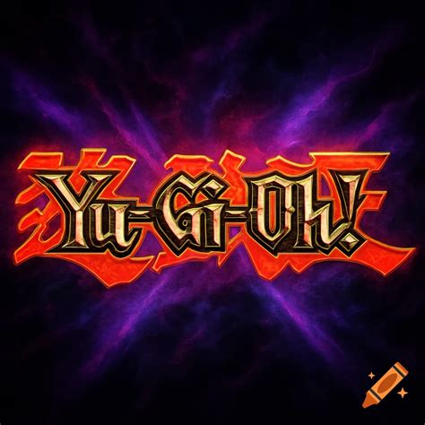 The red and gold Yu-Gi-Oh! logo with a stylized purple and dark ...